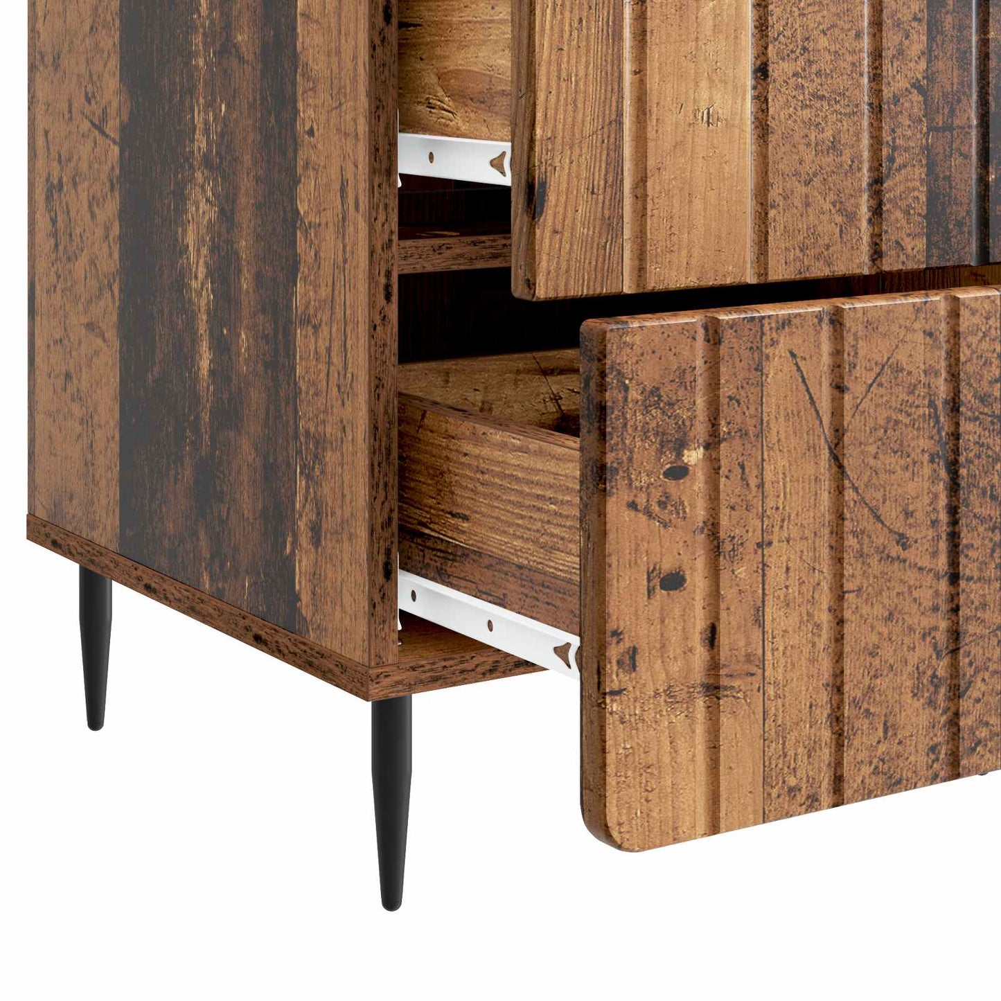 Nachtkastje met lade Oud hout 43x 41 x 68 cm Bewerkt hout