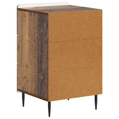 Nachtkastje met lade Oud hout 43x 41 x 68 cm Bewerkt hout