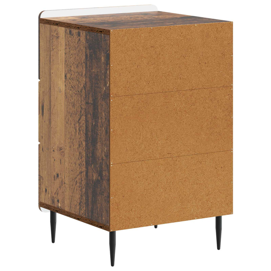 Nachtkastje met lade Oud hout 43x 41 x 68 cm Bewerkt hout