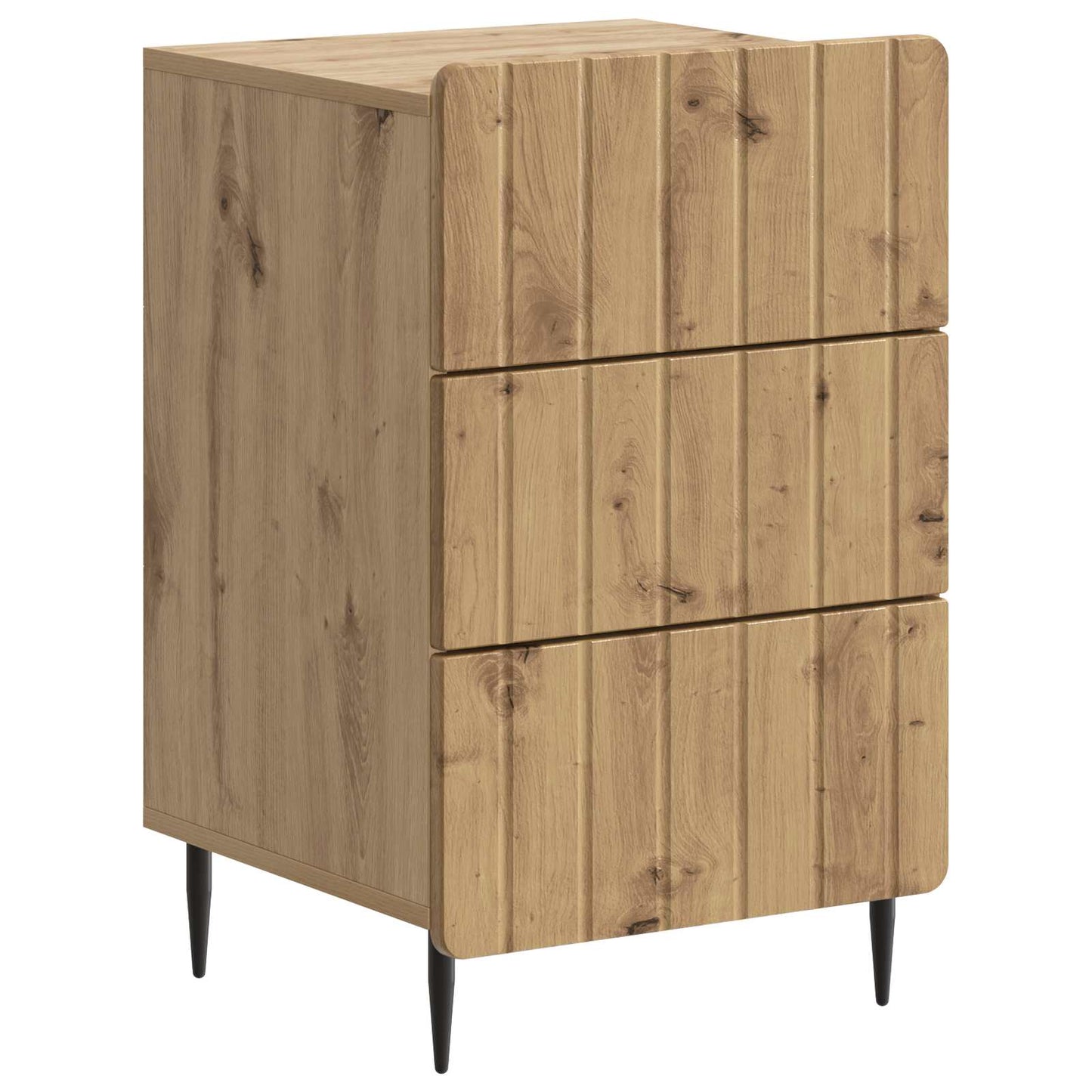 Nachtkastje Artisanaal eiken 43x 41 x 68 cm Bewerkt hout