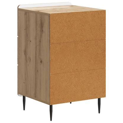 Nachtkastje Artisanaal eiken 43x 41 x 68 cm Bewerkt hout