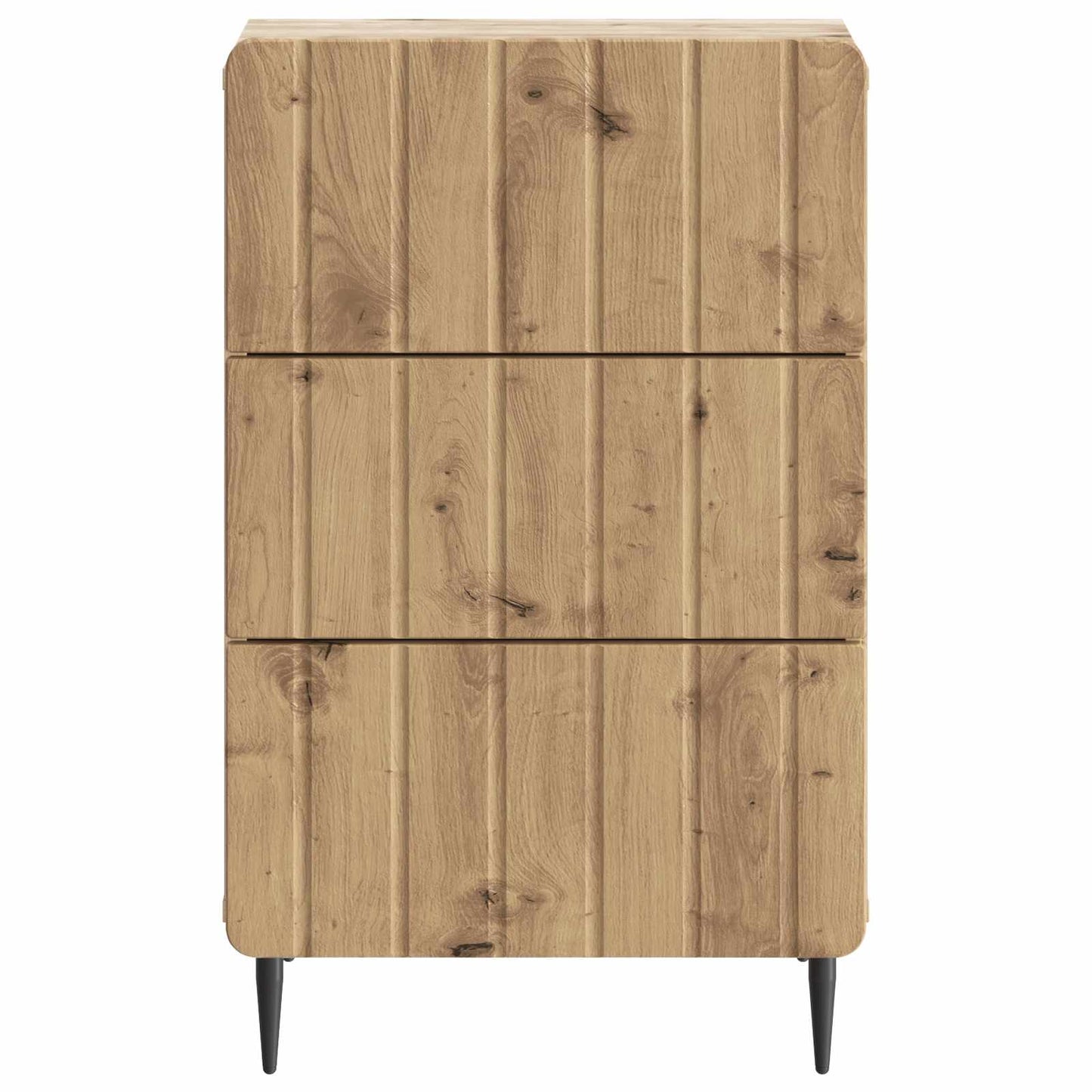 Nachtkastje Artisanaal eiken 43x 41 x 68 cm Bewerkt hout