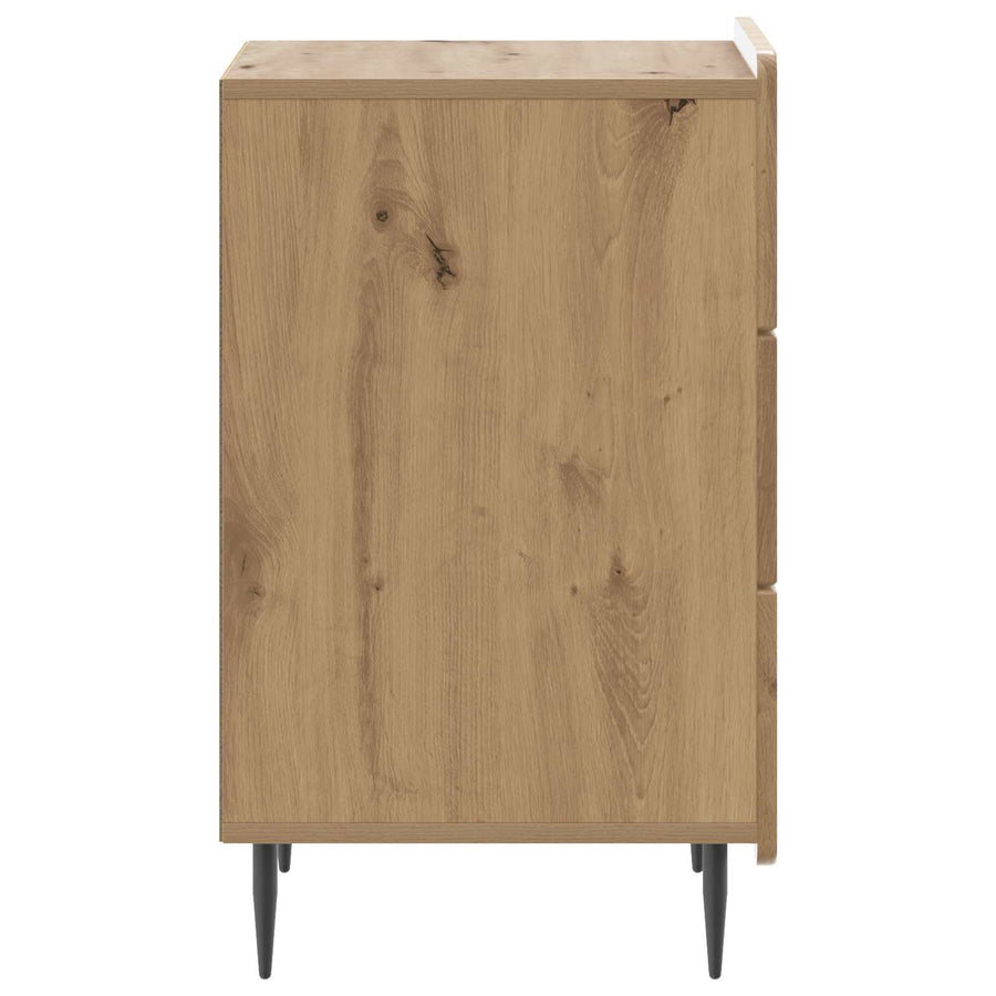 Nachtkastje Artisanaal eiken 43x 41 x 68 cm Bewerkt hout