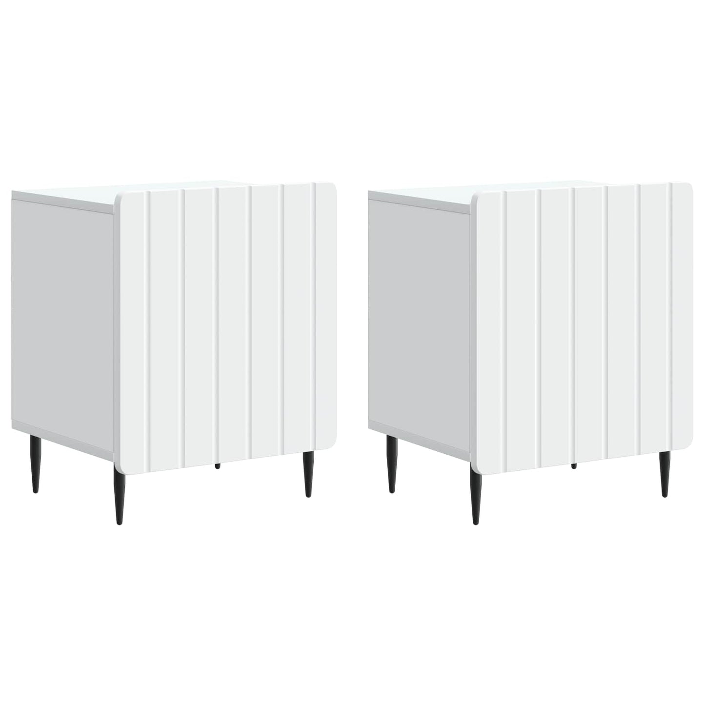Nachtkastje 2 pcs Wit 43 x 34,5 x 52 cm Bewerkt hout