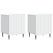 Nachtkastje 2 stuks wit 43x34,5x52 cm