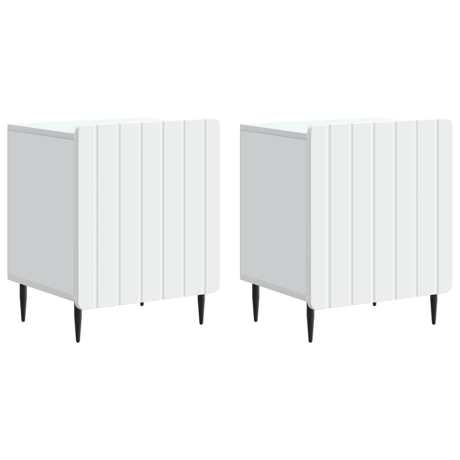 Nachtkastje 2 pcs Wit 43 x 34,5 x 52 cm Bewerkt hout