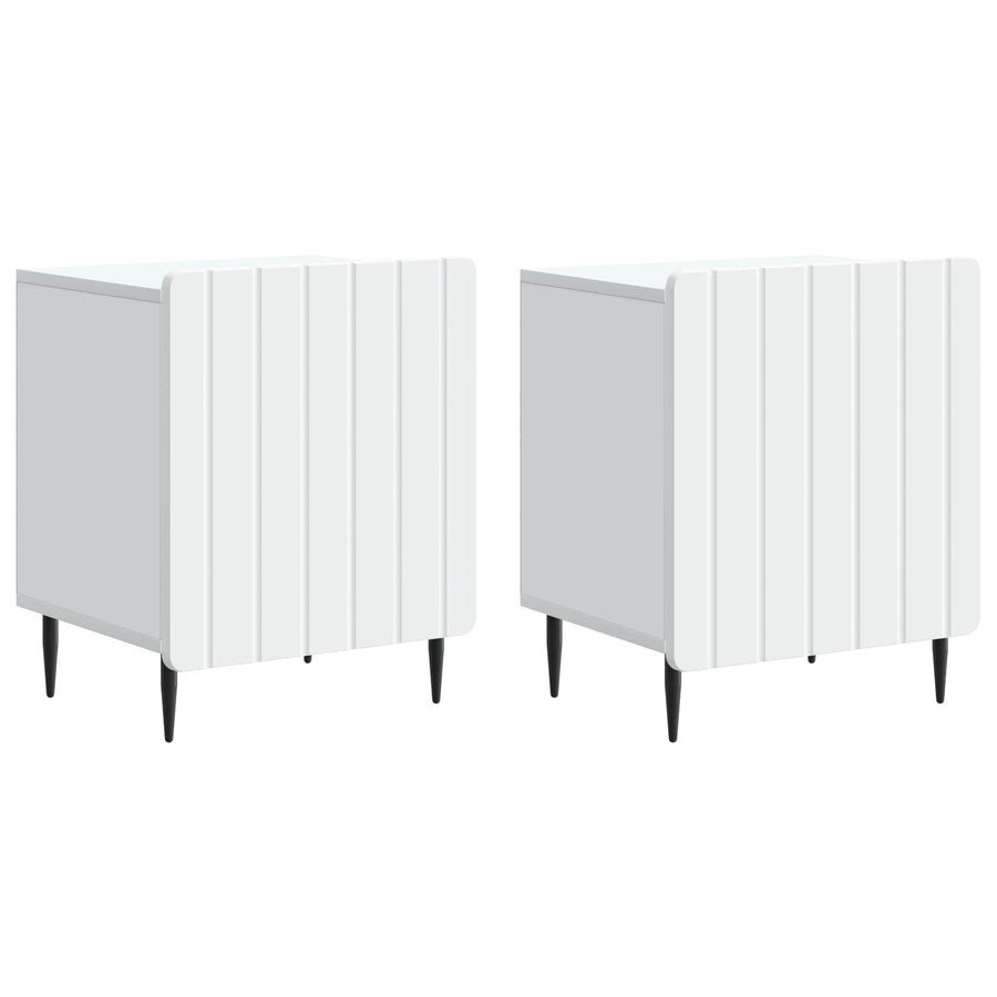 Nachtkastje 2 pcs Wit 43 x 34,5 x 52 cm Bewerkt hout