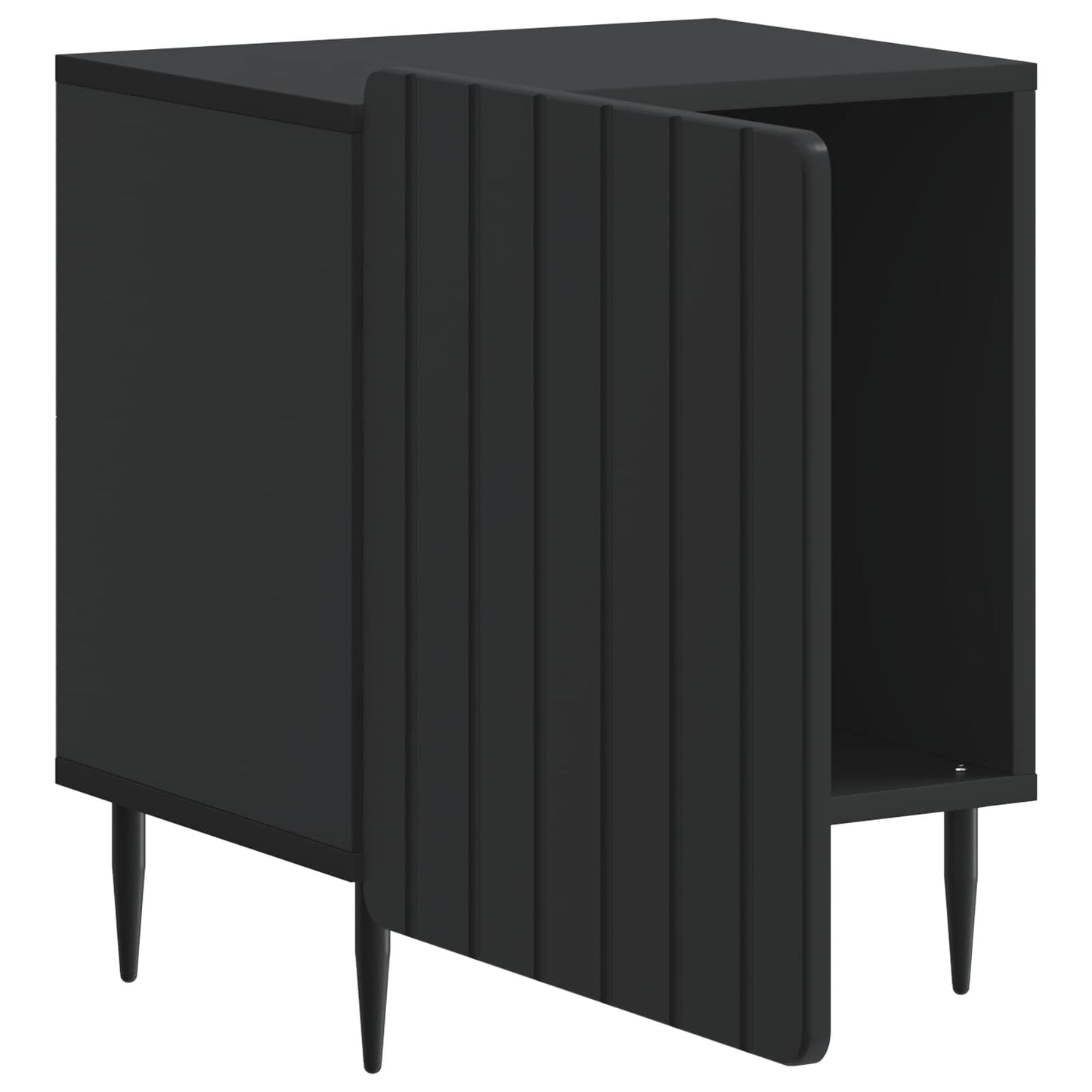 Nachtkastje 2 pcs Zwart 43 x 34,5 x 52 cm Bewerkt hout