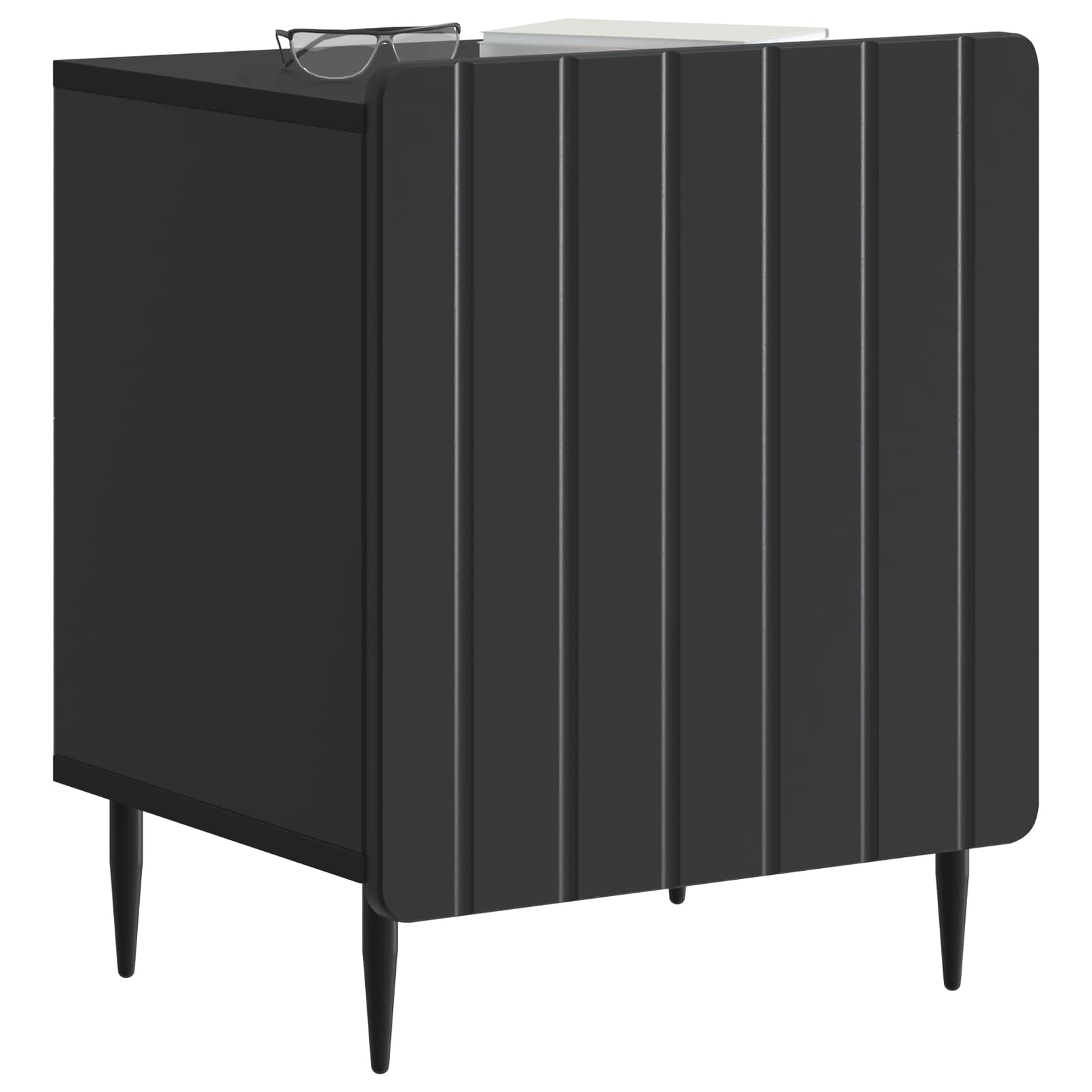 Nachtkastje 2 pcs Zwart 43 x 34,5 x 52 cm Bewerkt hout