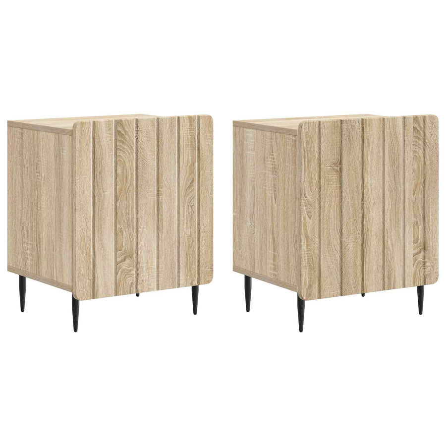 Nachtkastje 2 pcs Sonoma Eiken 43 x 34,5 x 52 cm Bewerkt hout