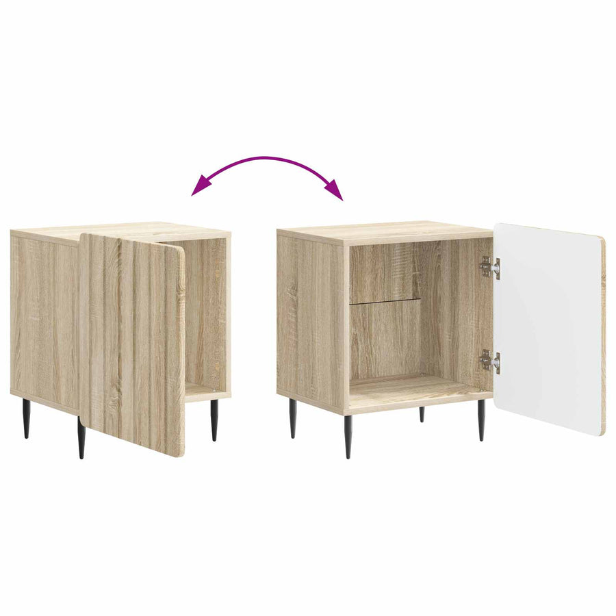 Nachtkastje 2 pcs Sonoma Eiken 43 x 34,5 x 52 cm Bewerkt hout