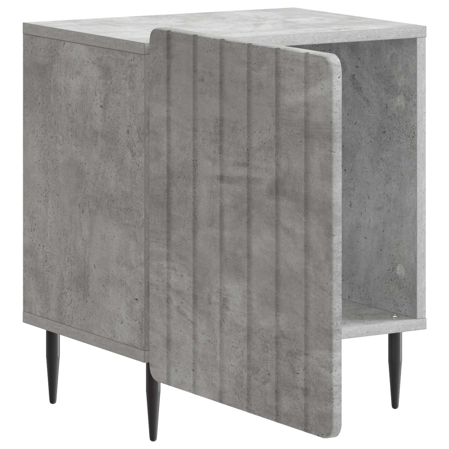 Nachtkastje Betongrijs 43 x 34,5 x 52 cm Bewerkt hout