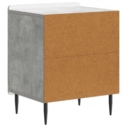 Nachtkastje Betongrijs 43 x 34,5 x 52 cm Bewerkt hout
