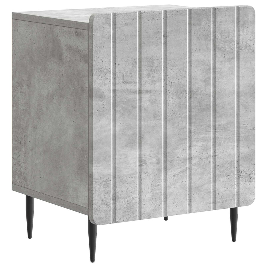 Nachtkastje 2 pcs Betongrijs 43 x 34,5 x 52 cm Bewerkt hout