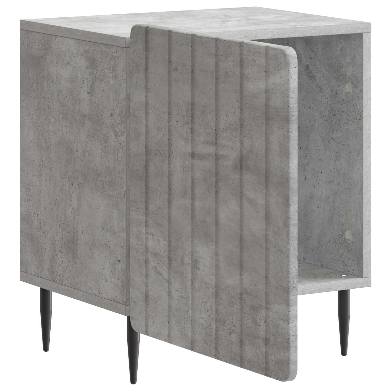 Nachtkastje 2 pcs Betongrijs 43 x 34,5 x 52 cm Bewerkt hout