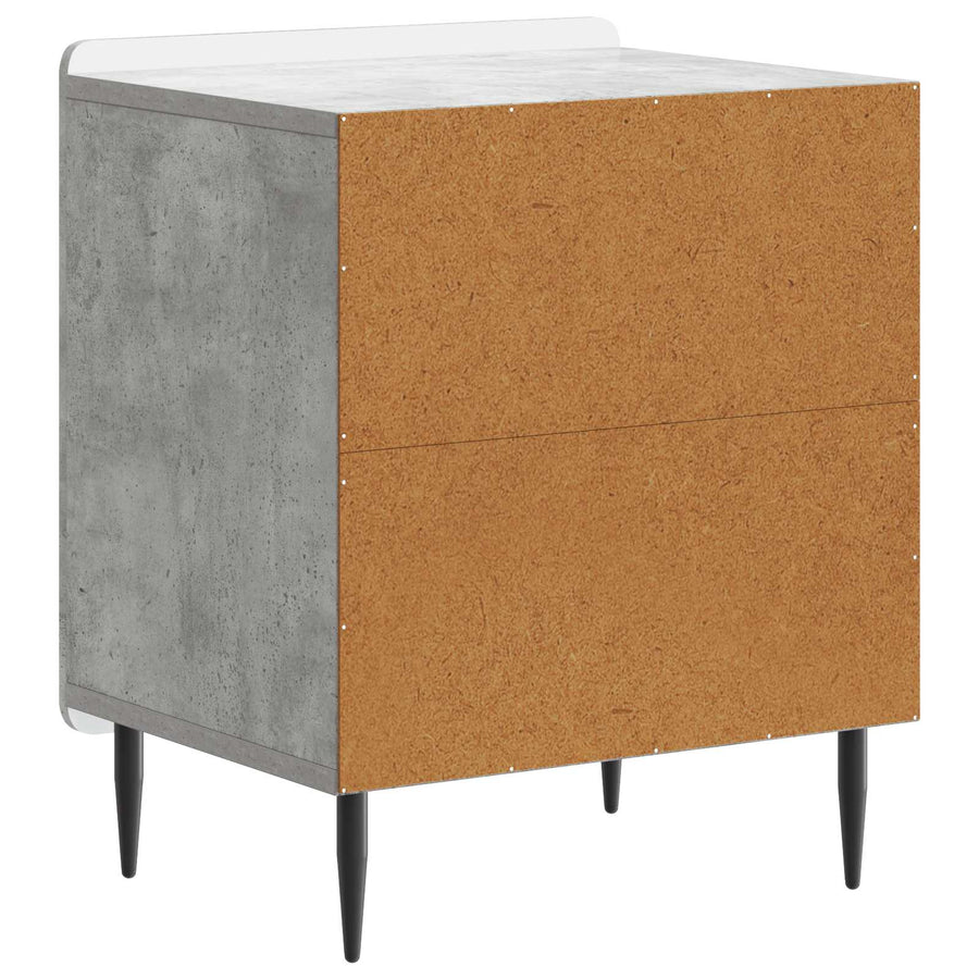Nachtkastje 2 pcs Betongrijs 43 x 34,5 x 52 cm Bewerkt hout