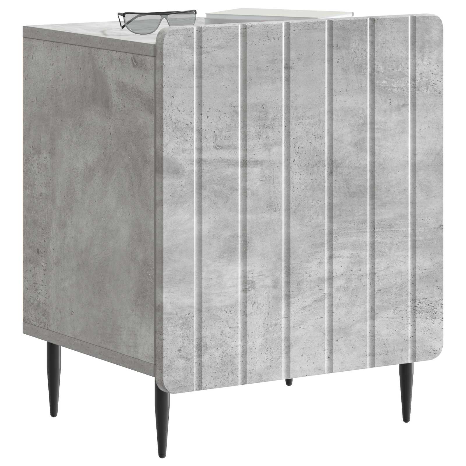 Nachtkastje 2 pcs Betongrijs 43 x 34,5 x 52 cm Bewerkt hout