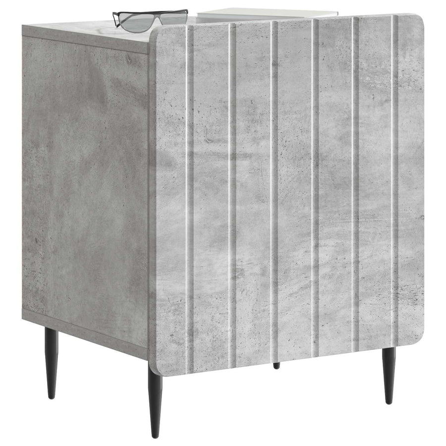 Nachtkastje 2 pcs Betongrijs 43 x 34,5 x 52 cm Bewerkt hout