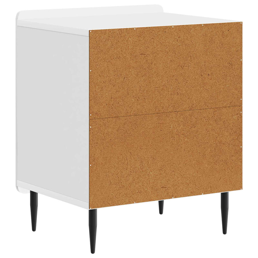 Nachtkastje 2 pcs Hoogglans Wit 43 x 34,5 x 52 cm Bewerkt hout