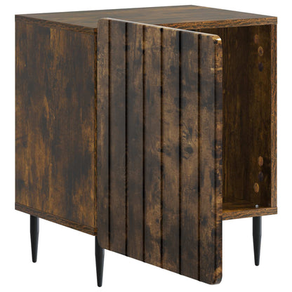 Nachtkastje 2 pcs Gerookt eiken 43 x 34,5 x 52 cm Bewerkt hout