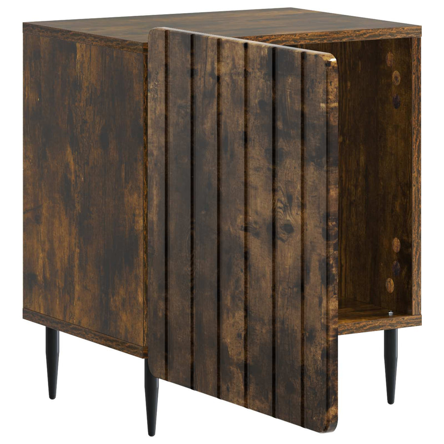 Nachtkastje 2 pcs Gerookt eiken 43 x 34,5 x 52 cm Bewerkt hout
