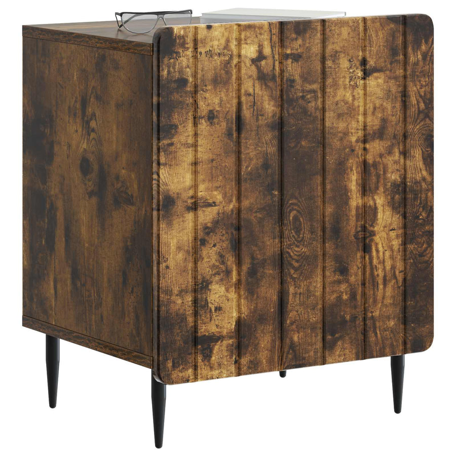 Nachtkastje 2 pcs Gerookt eiken 43 x 34,5 x 52 cm Bewerkt hout