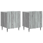 Nachtkastje 2 stuks grijs sonoma 43x34.5x52 cm