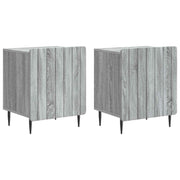 Nachtkastje 2 stuks grijs sonoma 43x34.5x52 cm