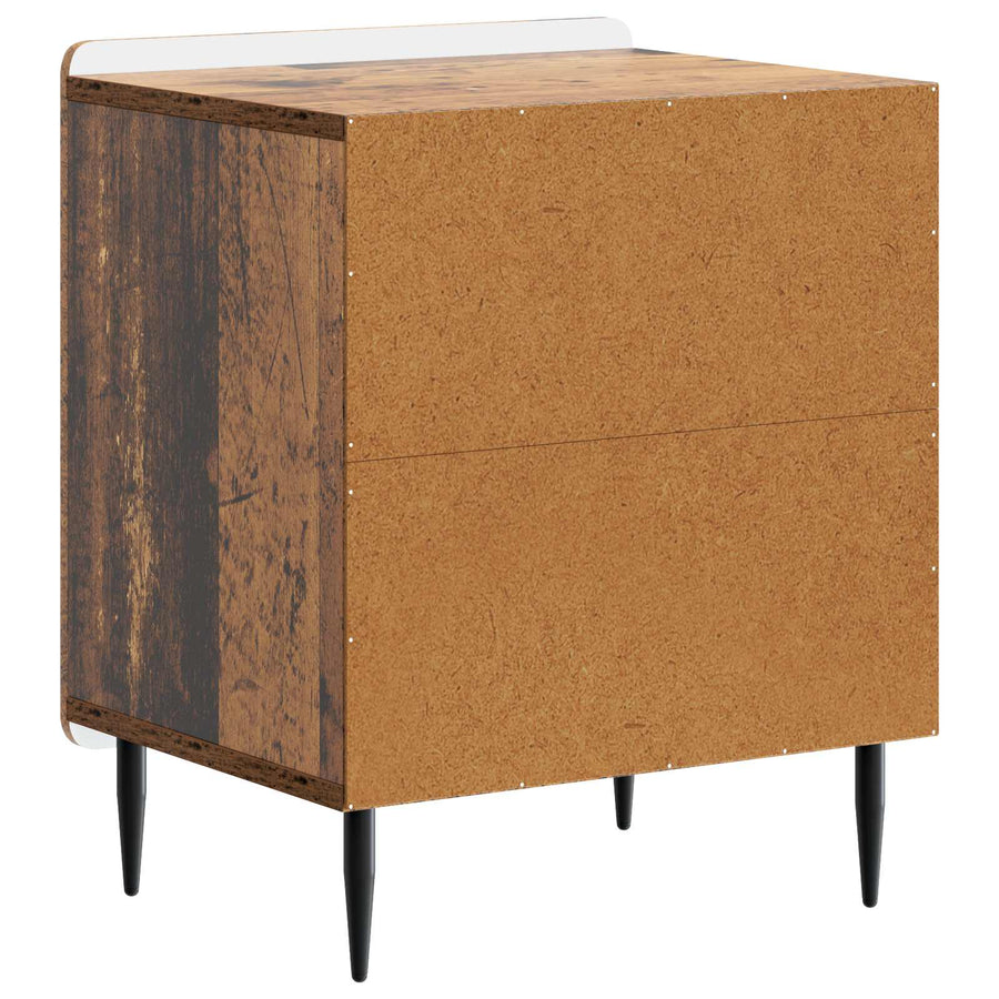 Nachtkastje 2 pcs Oud hout 43 x 34,5 x 52 cm Bewerkt hout