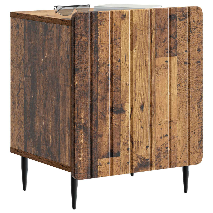 Nachtkastje 2 pcs Oud hout 43 x 34,5 x 52 cm Bewerkt hout
