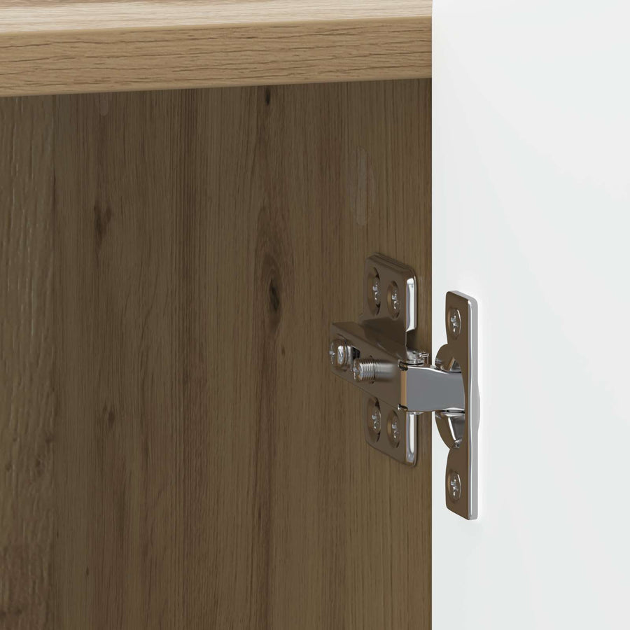 Nachtkastje Artisanaal eiken 43 x 34,5 x 52 cm Bewerkt hout