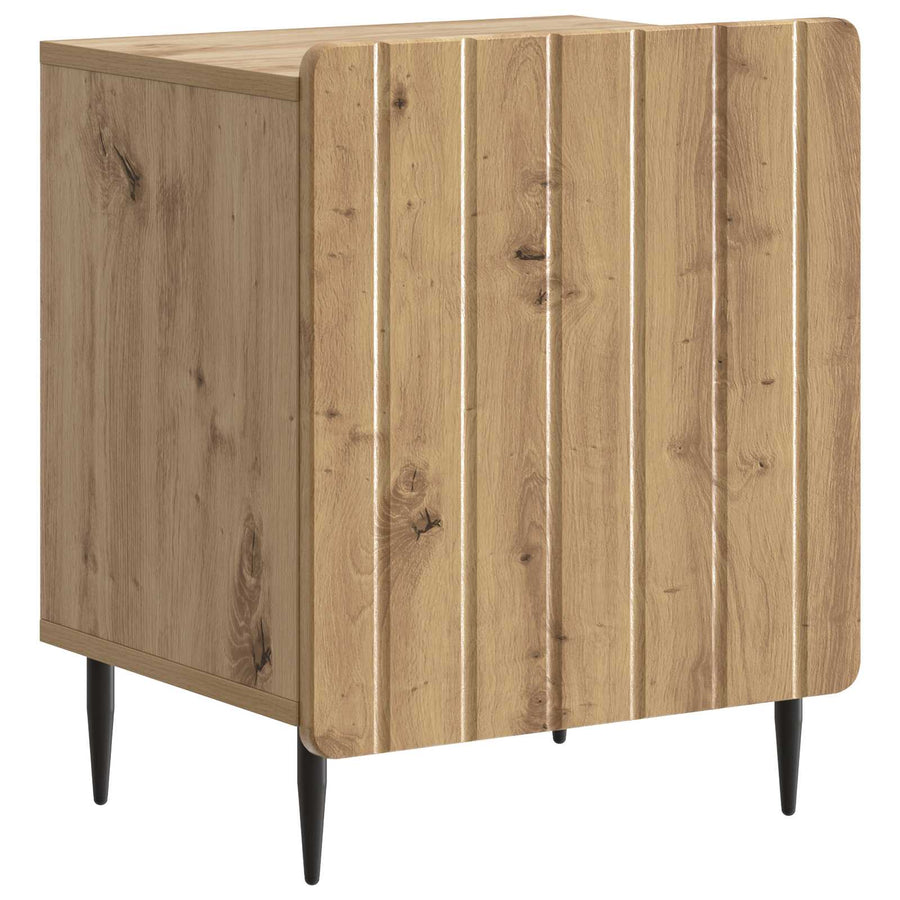 Nachtkastje Artisanaal eiken 43 x 34,5 x 52 cm Bewerkt hout