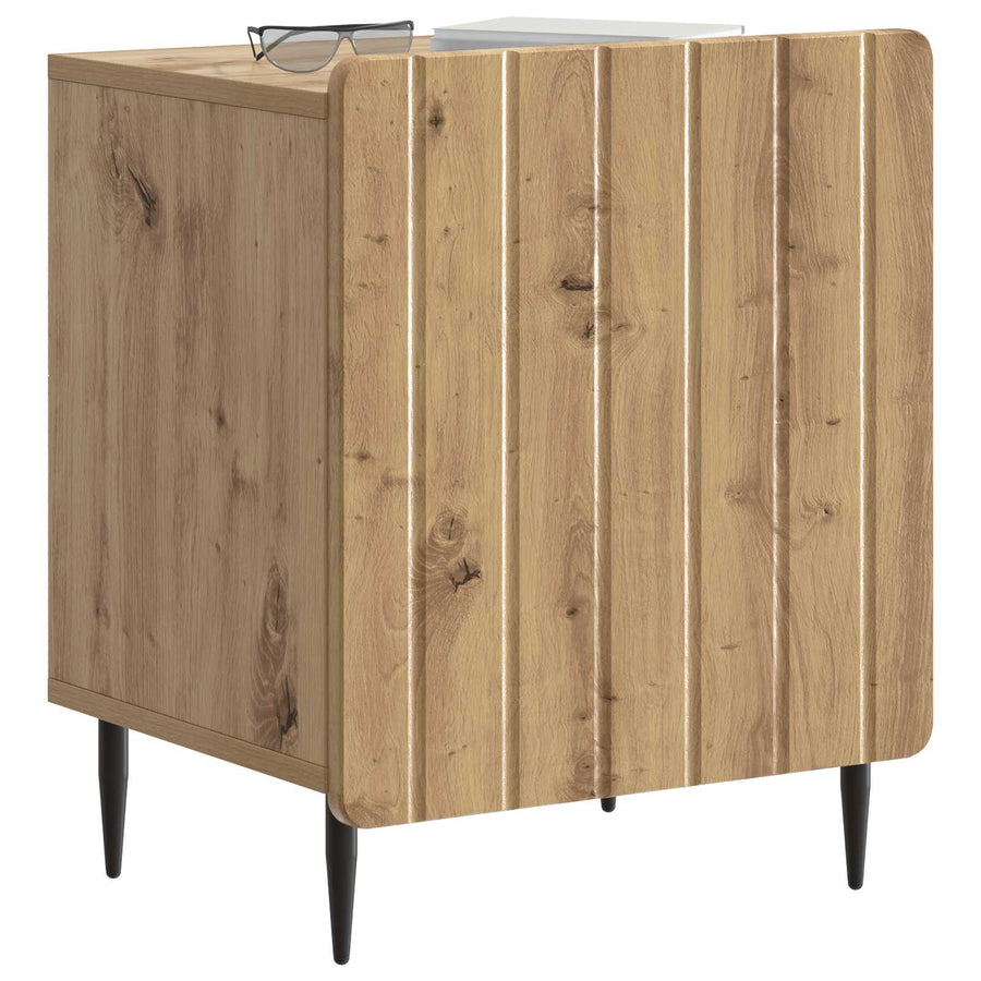Nachtkastje Artisanaal eiken 43 x 34,5 x 52 cm Bewerkt hout