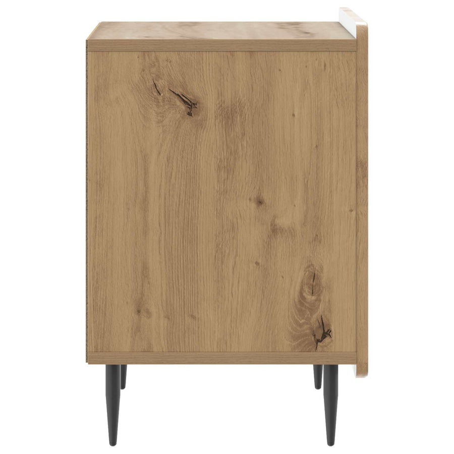 Nachtkastje Artisanaal eiken 43 x 34,5 x 52 cm Bewerkt hout