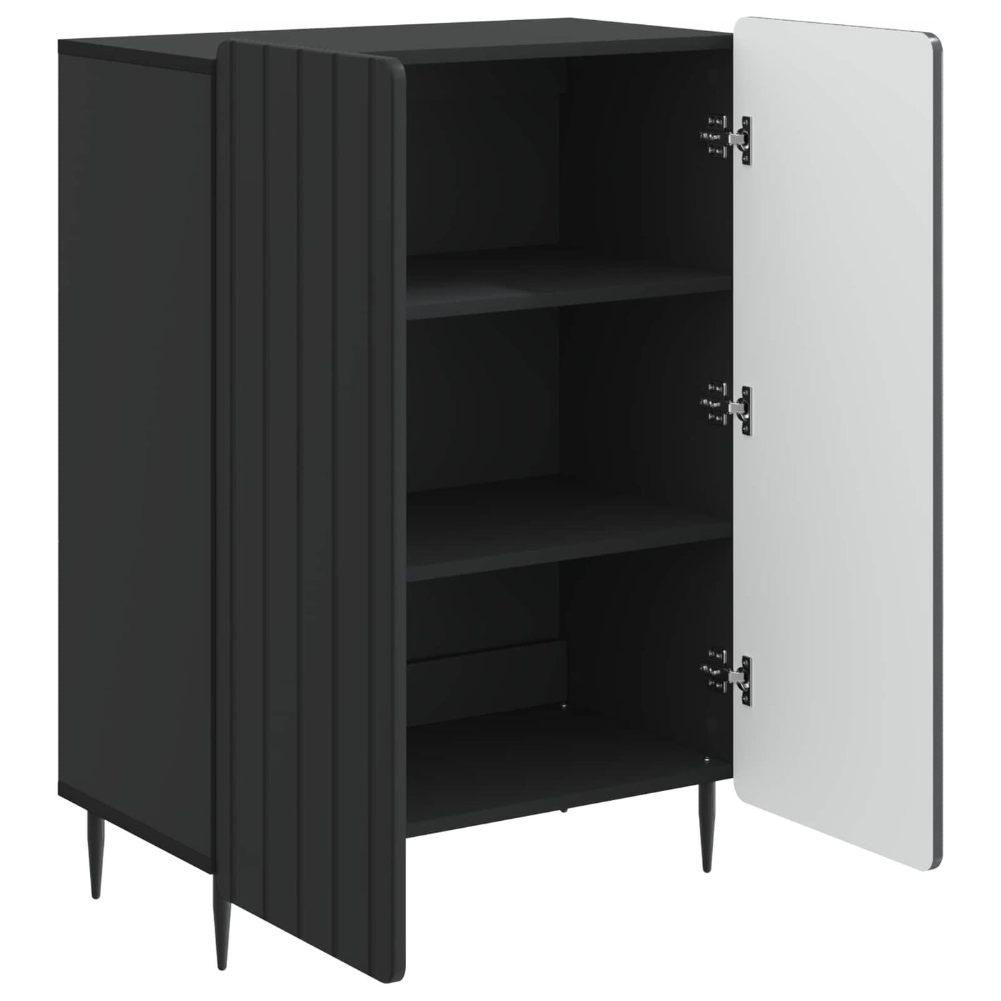 Dressoir Zwart 66 x 34,5 x 92 cm Bewerkt hout