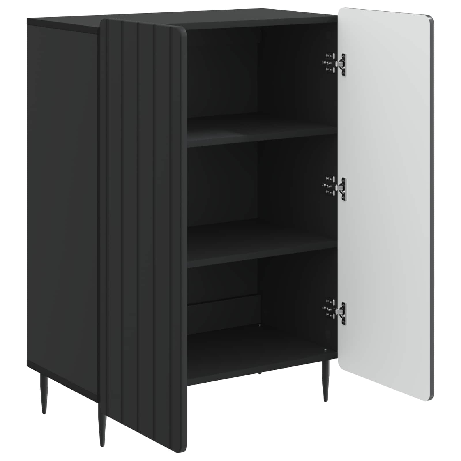 Dressoir Zwart 66 x 34,5 x 92 cm Bewerkt hout