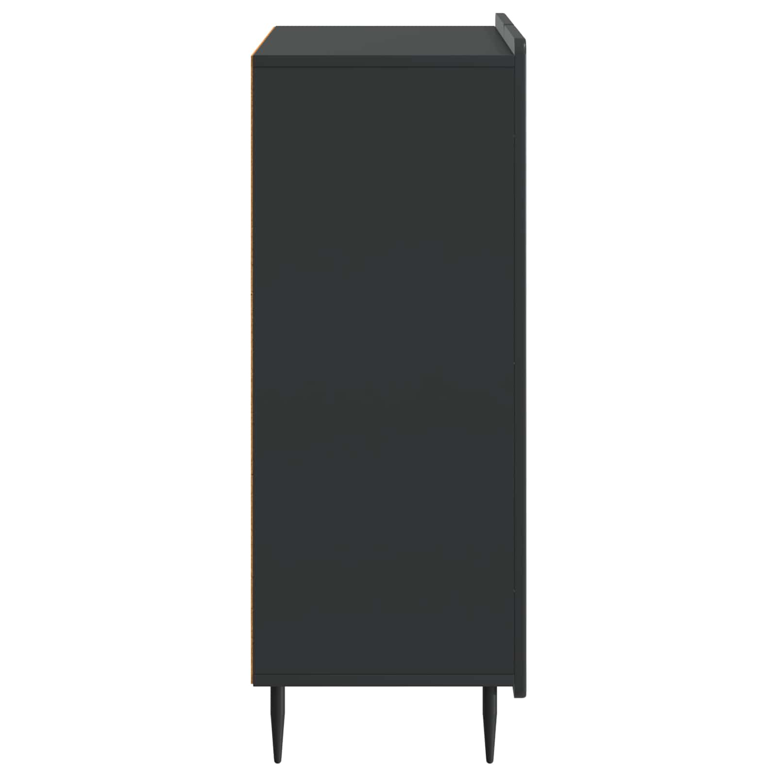 Dressoir Zwart 66 x 34,5 x 92 cm Bewerkt hout