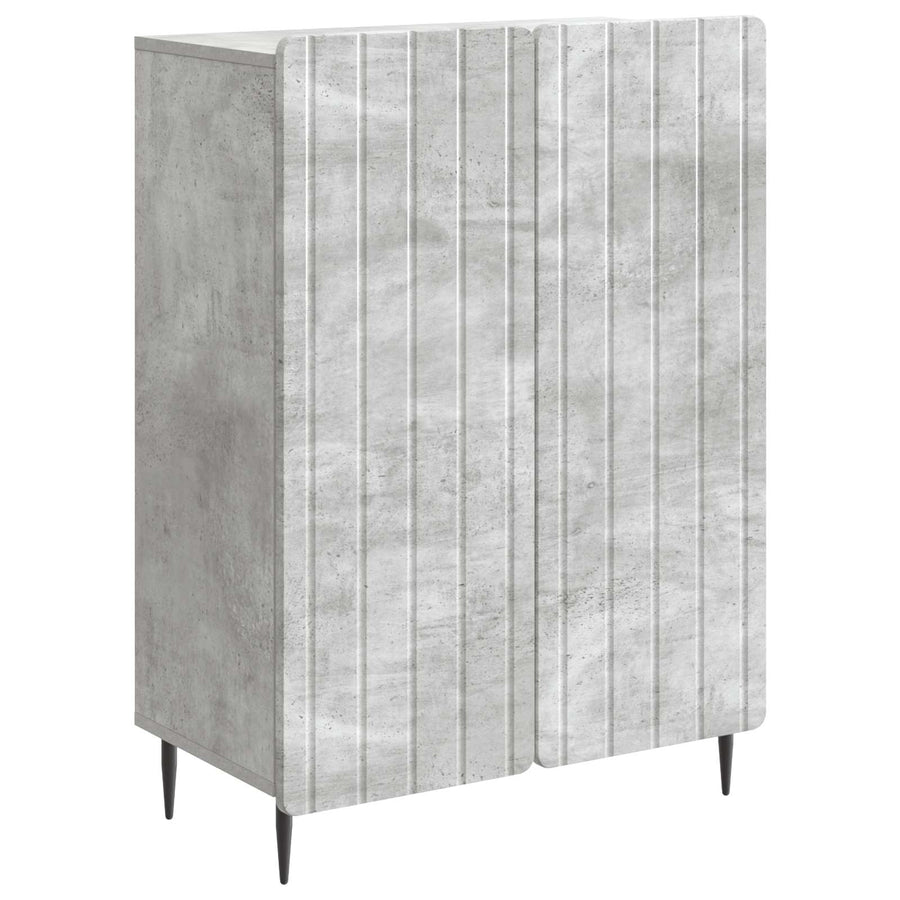 Dressoir Betongrijs 66 x 34,5 x 92 cm Bewerkt hout