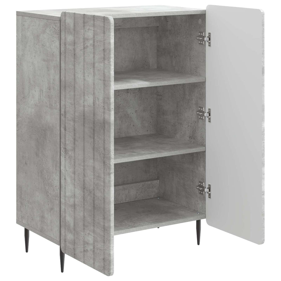 Dressoir Betongrijs 66 x 34,5 x 92 cm Bewerkt hout