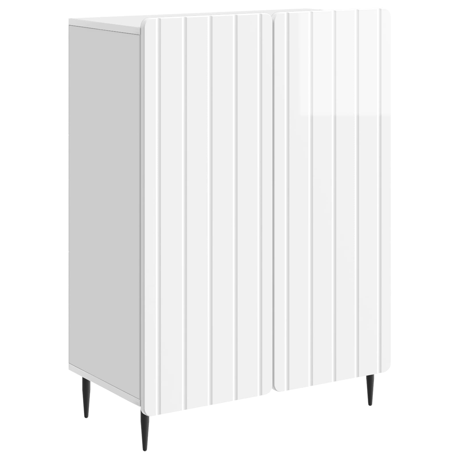 Dressoir Hoogglans Wit 66 x 34,5 x 92 cm Bewerkt hout