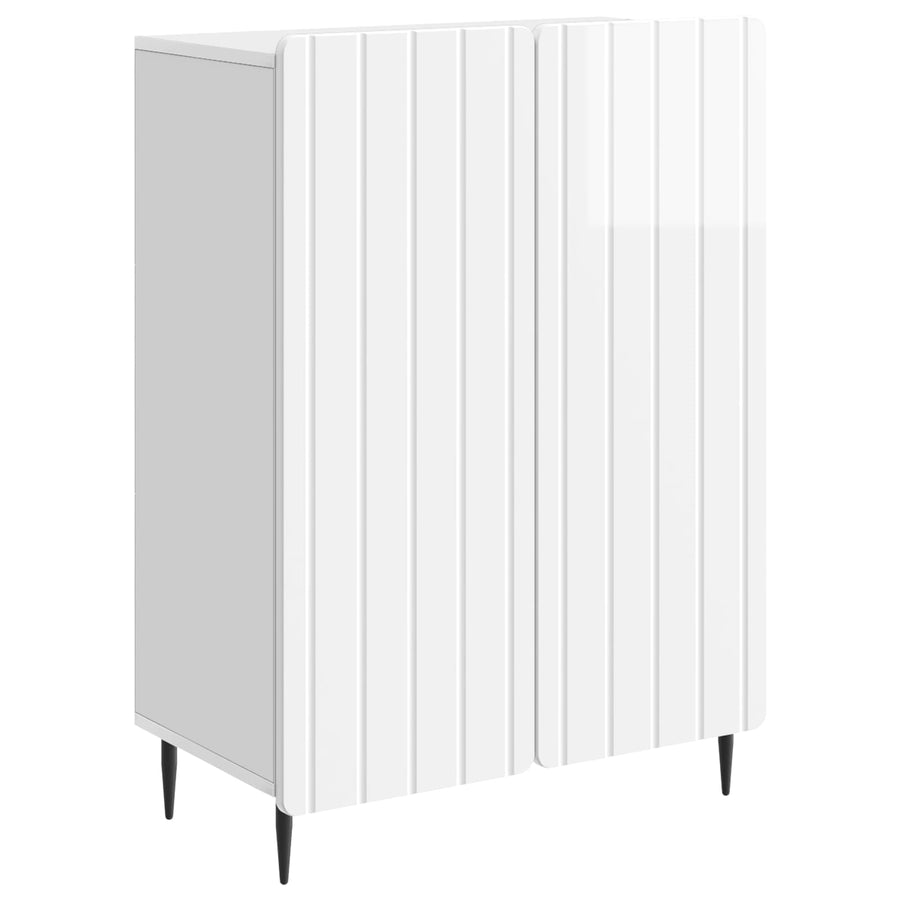 Dressoir Hoogglans Wit 66 x 34,5 x 92 cm Bewerkt hout