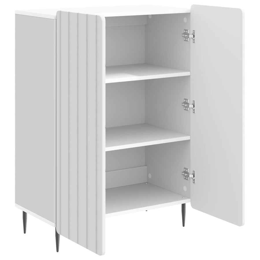 Dressoir Hoogglans Wit 66 x 34,5 x 92 cm Bewerkt hout