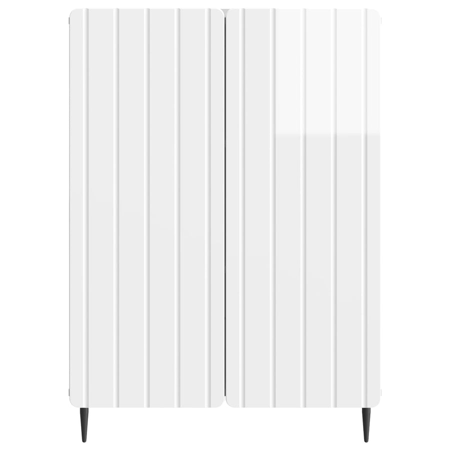 Dressoir Hoogglans Wit 66 x 34,5 x 92 cm Bewerkt hout