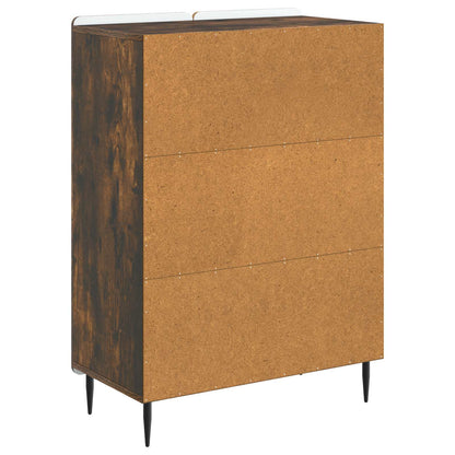 Dressoir Gerookt eiken 66 x 34,5 x 92 cm Bewerkt hout