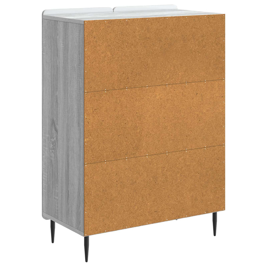 Dressoir Grijs sonoma 66 x 34,5 x 92 cm Bewerkt hout