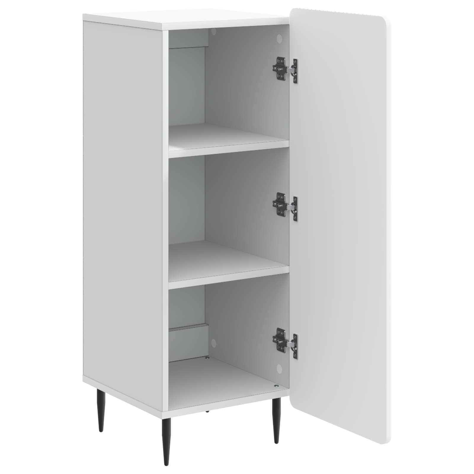 Dressoir Wit 34,5 x 33 x 92 cm Bewerkt hout