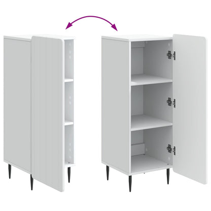 Dressoir Wit 34,5 x 33 x 92 cm Bewerkt hout
