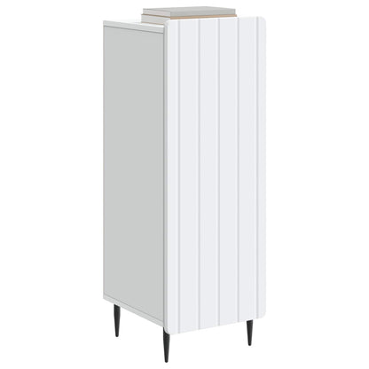 Dressoir Wit 34,5 x 33 x 92 cm Bewerkt hout