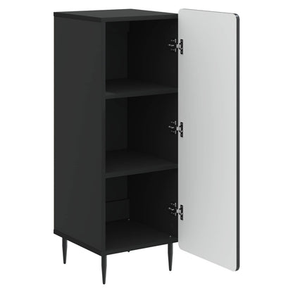 Dressoir Zwart 34,5 x 33 x 92 cm Bewerkt hout