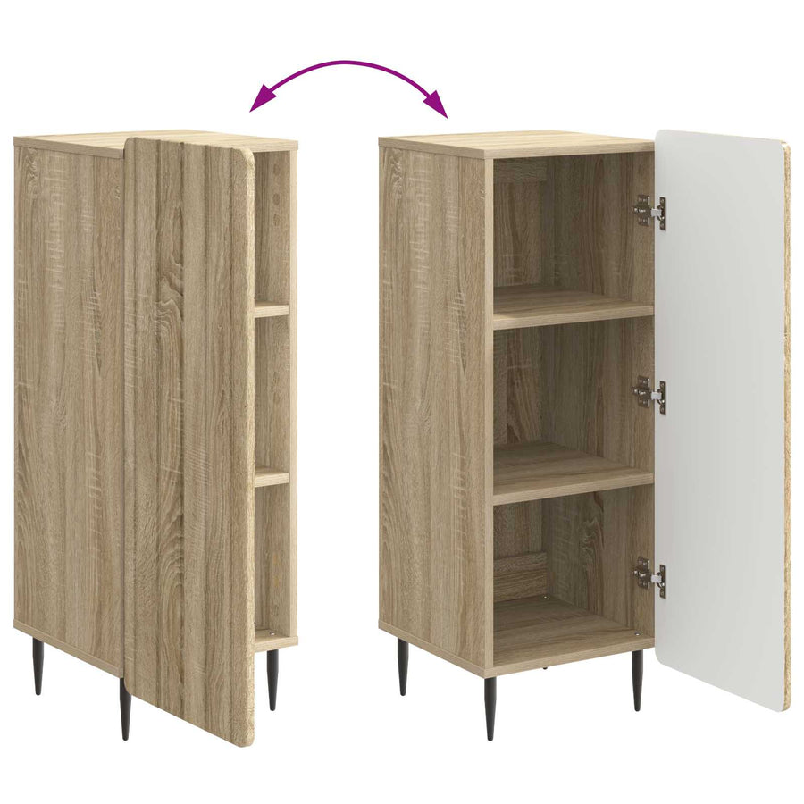 Dressoir Sonoma Eiken 34,5 x 33 x 92 cm Bewerkt hout